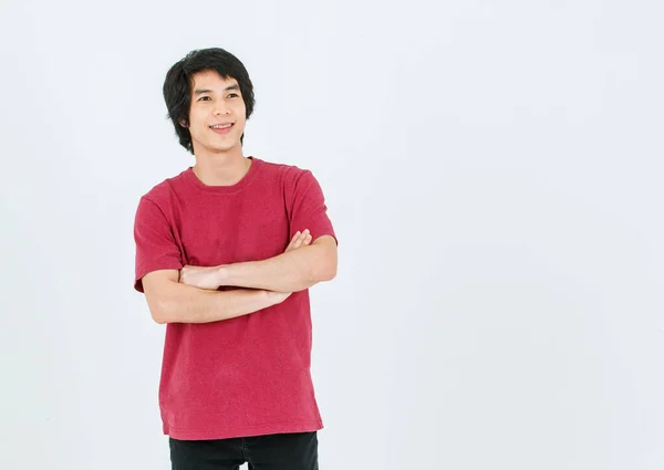 Portrait Isolated Cutout Full Body Studio Shot Asian Young Handsome — ストック写真