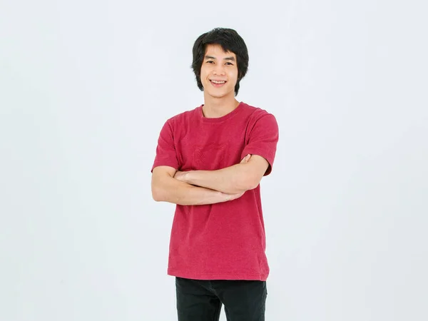 Portrait Isolated Cutout Full Body Studio Shot Asian Young Handsome — 스톡 사진