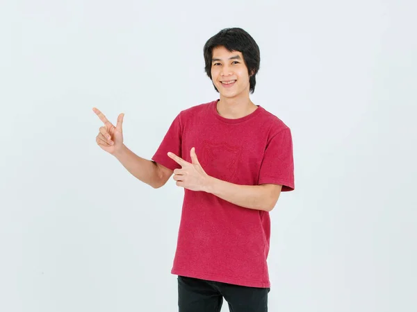 Portrait Isolated Cutout Studio Shot Asian Young Handsome Male Model — ストック写真