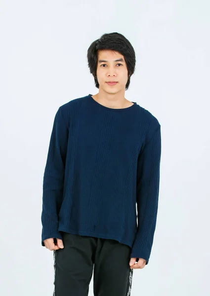 Portrait Isolated Full Body Studio Shot Asian Young Handsome Confident — 스톡 사진