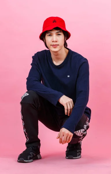 Portrait Studio Shot Asian Young Urban Teen Fashion Male Model — Stockfoto