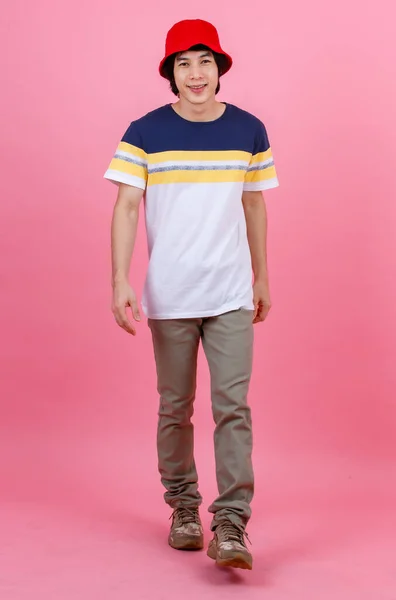 Portrait Studio Shot Asian Young Handsome Urban Teenager Fashion Male — Stockfoto