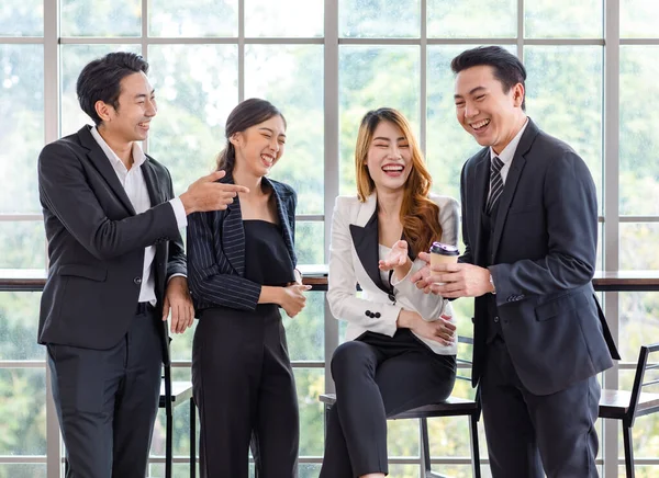 Group Asian Young Happy Cheerful Millennial Professional Successful Male Businessman — Stockfoto