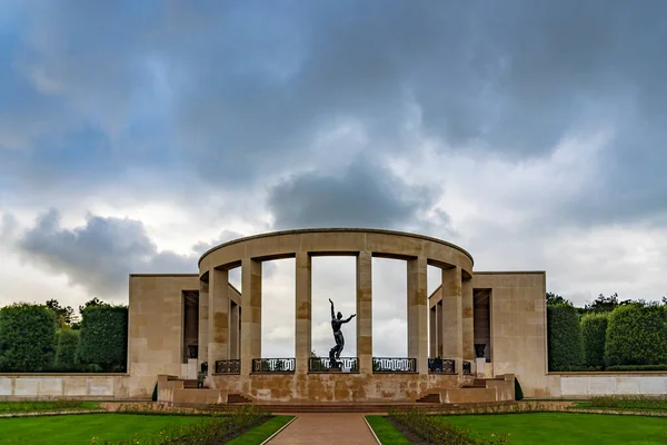 Beautiful War Memorial Located American Military Cemetery Colleville Sur Mer — Stock Photo, Image