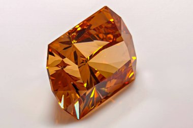 Design Aperture Science, ByArya Akhavan, Mineral Kübik Zirkon, Renk: Şampanya Orta, Ağırlık 18,4 ct, Yüzey 59, Boyutlar I x h 15,7 x 10.8 x 9.2 mm
