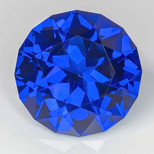 Detail Photo Focus Stacking Self Cut Synthetic Spinel Burmablue Nr112 — Stock Photo, Image