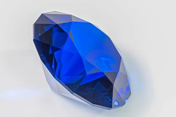 Detail Photo Focus Stacking Self Cut Synthetic Spinel Burmablue Nr112 — Stock Photo, Image