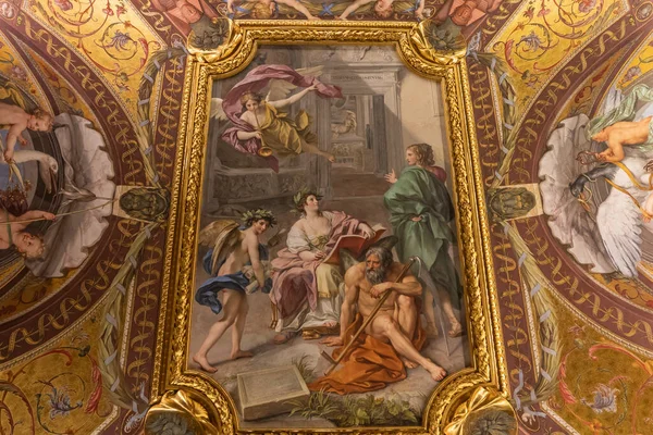 Very Detailed Ceiling Painting One Museums Vatican City Rome — Photo