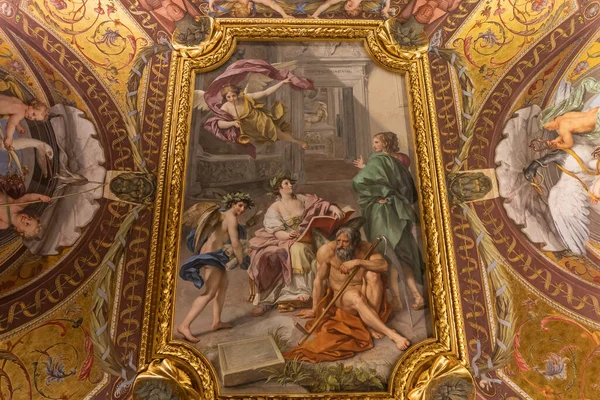 Very detailed ceiling painting in one of the museums in Vatican City, Rome