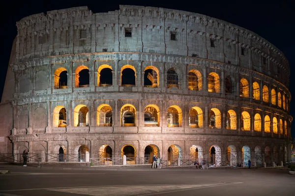 Evening Photo Illuminated Colosseum Rome — 图库照片