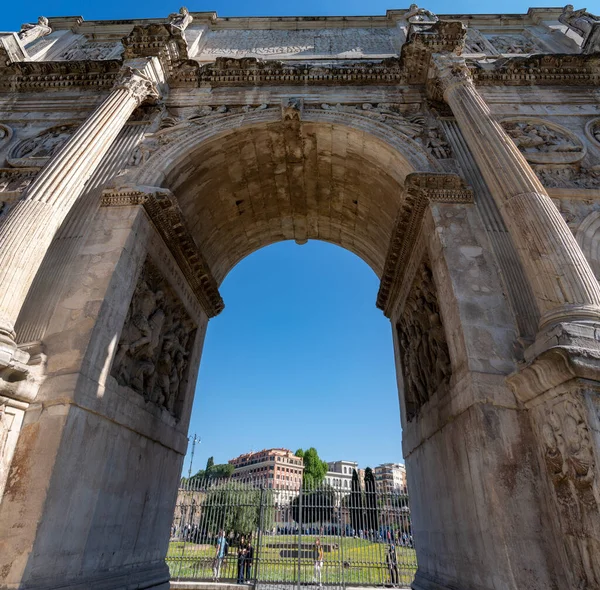 Photo Bottom Arco Costantino Next Colosseum Rome — Fotografia de Stock