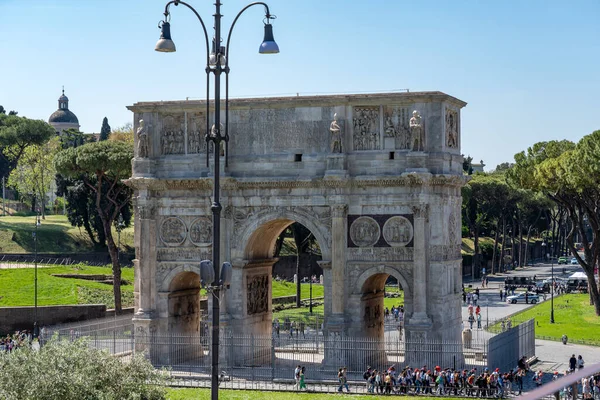 Photo Arco Costantino Seen Tempio Venere Roma Rome — Stock fotografie