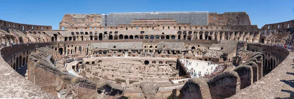 Panoramic Photo Colosseum Rome — Stock fotografie