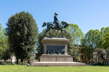 Just somewhere in a park, this Equestrian statue of King Charles Albert of Savoy