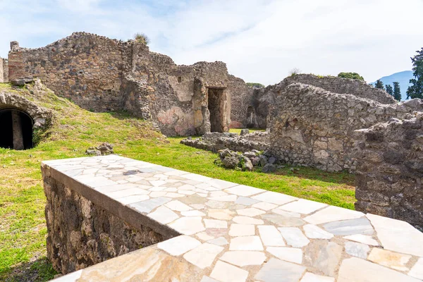 Algunos Edificios Almacén Subterráneo Encontrados Zona Excavación Pompeya Italia — Foto de Stock