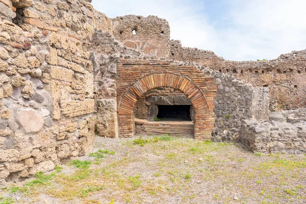 Horno Pan Momento Destrucción Ciudad Pompeya Italia — Foto de Stock