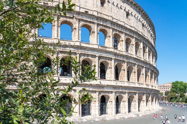 Pohled Koloseum Ulice Piazza Del Colosseo Římě Itálie — Stock fotografie