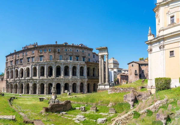 Panoráma Fotó Marcellus Színház Teatro Marcello Rómában Olaszország — Stock Fotó