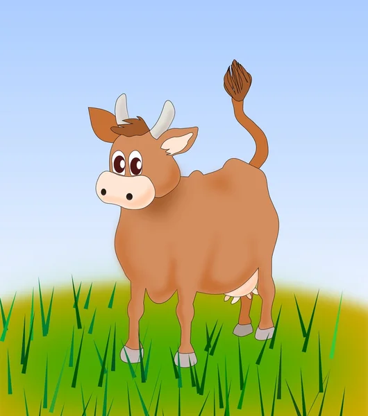 棕色母牛 — 图库照片
