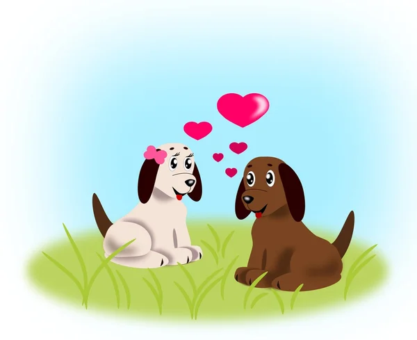 Puppies in Love — Stock Photo, Image