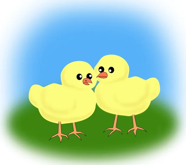 Two Chickens — Stock Photo, Image