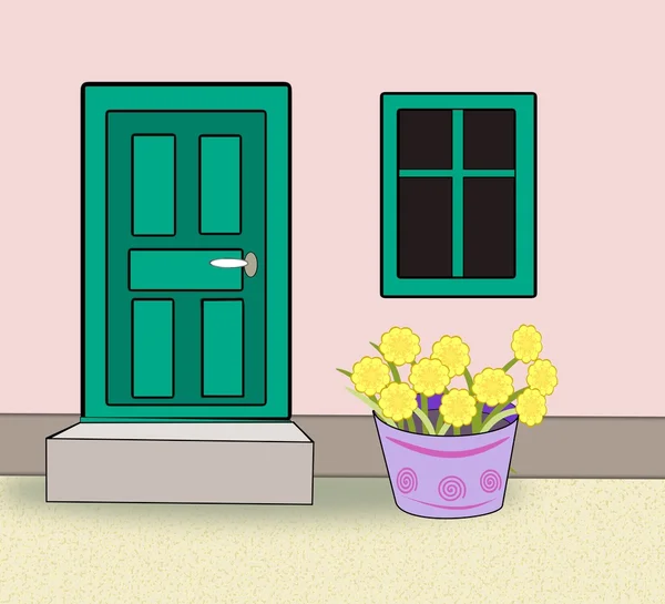 Tür und Fenster — Stockfoto