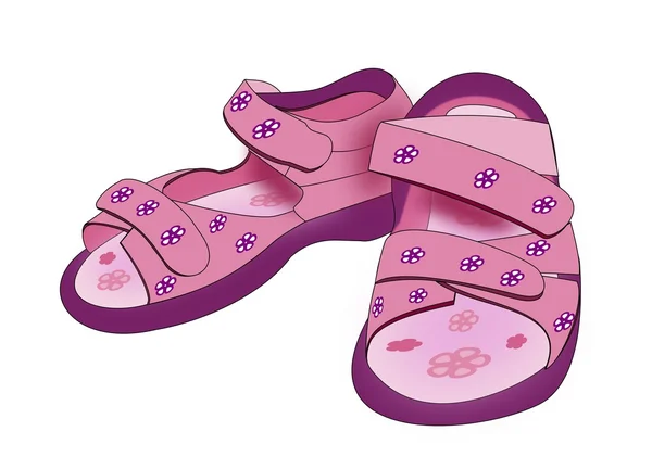 Purple Sandals — Stock Photo, Image