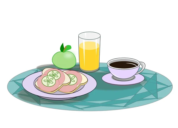 朝食テーブル — ストック写真