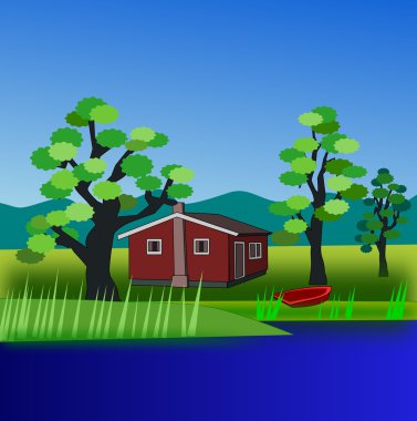 Nehir kenarındaki ev.