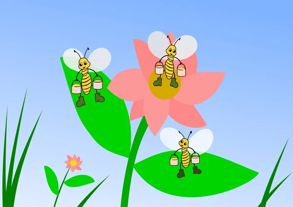 Medonosné včely — Stock fotografie