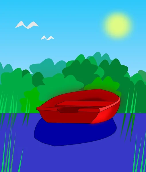 Boat on the River — Stock Photo, Image