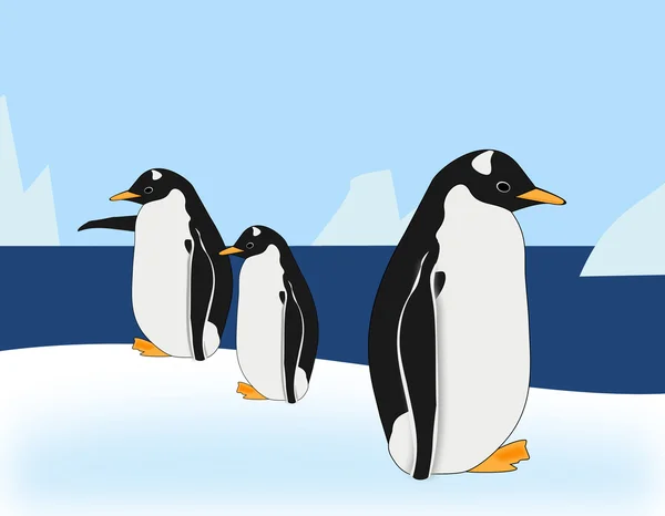 三个企鹅 — 图库照片#