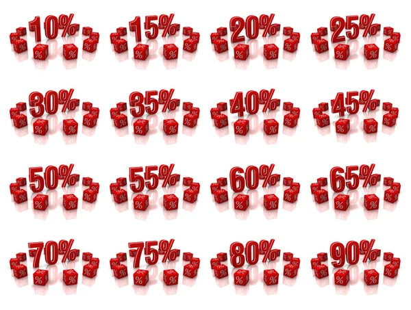 Percent cubes — Stock Photo, Image