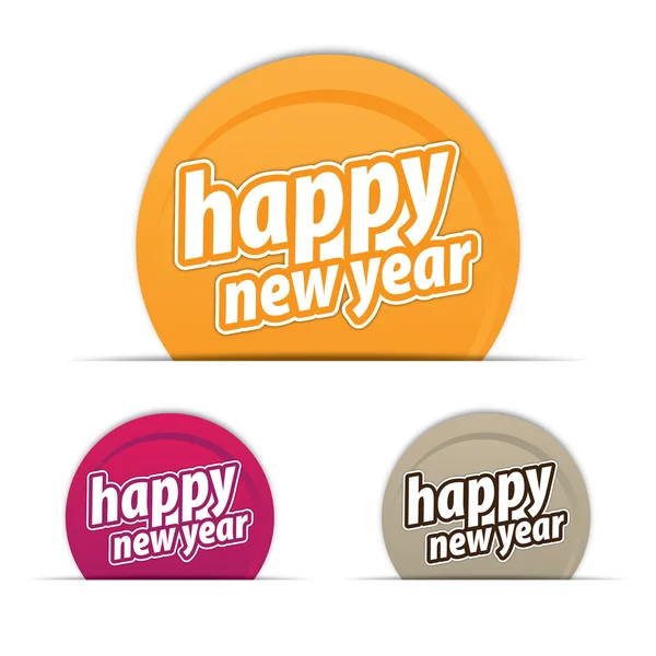 Happy new year tags — Stock Vector