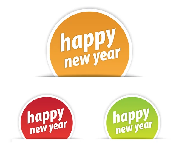 Happy new year tag — Stock Vector