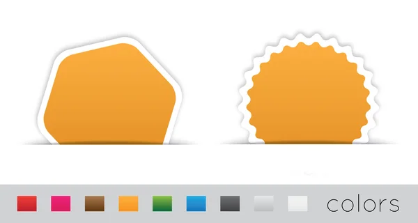 geometrik turuncu etiketleri