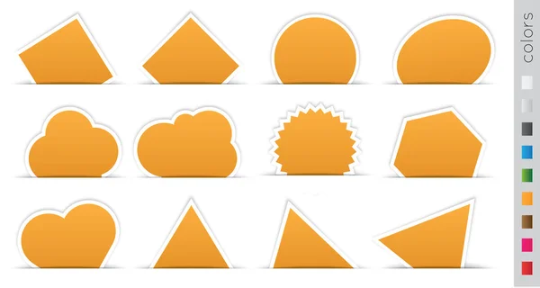 geometrik turuncu etiket