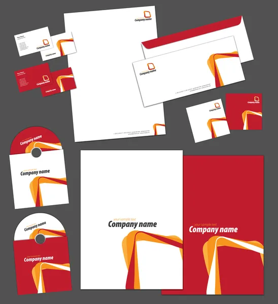 Vorlage zur Corporate Identity — Stockvektor