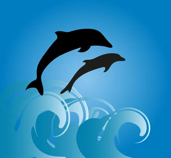 Dolphins — Stock Vector