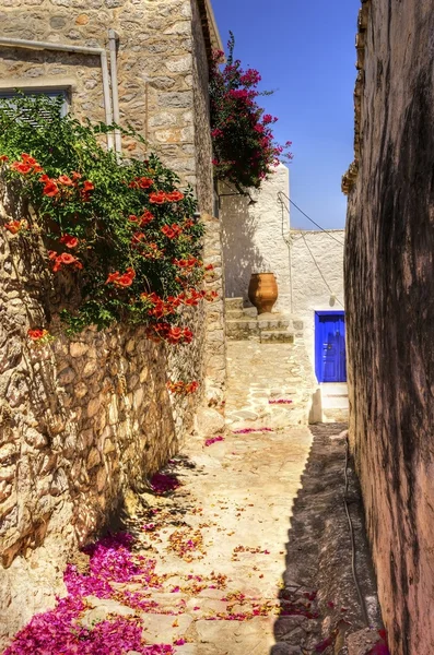 Greek island alley — Stock Photo, Image