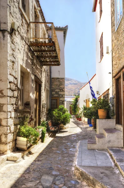 Greek island alley — Stock Photo, Image