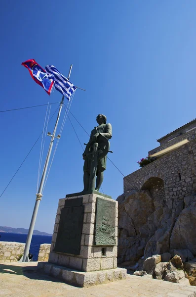 Statue of Andreas Miaoulis, Hydra — Stock Photo, Image
