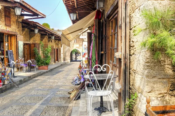 Souk pedonal, Byblos, Líbano — Fotografia de Stock