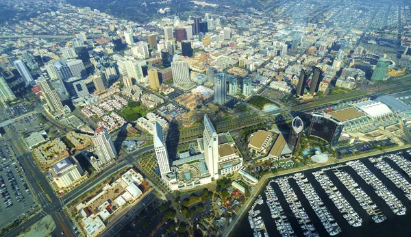 Flygfoto över downtown san diego — Stockfoto