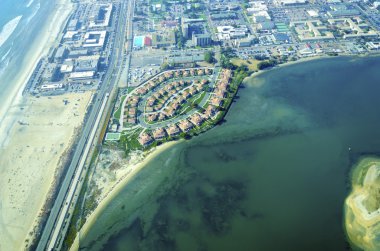 Aerial view of Coronado Island, San Diego clipart