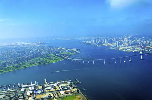 Luchtfoto van coronado island, san diego — Stockfoto