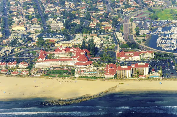 Luchtfoto van coronado island, san diego — Stockfoto