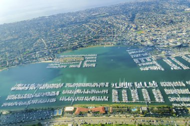 Aerial view of Point Loma, San Diego clipart