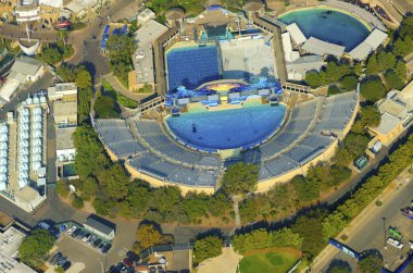 Aerial view of Seaworld, San Diego clipart