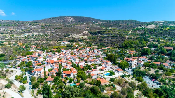 Aldea Vinícola Aérea Lania Laneia Limassol Chipre Vista Pájaro Del — Foto de Stock